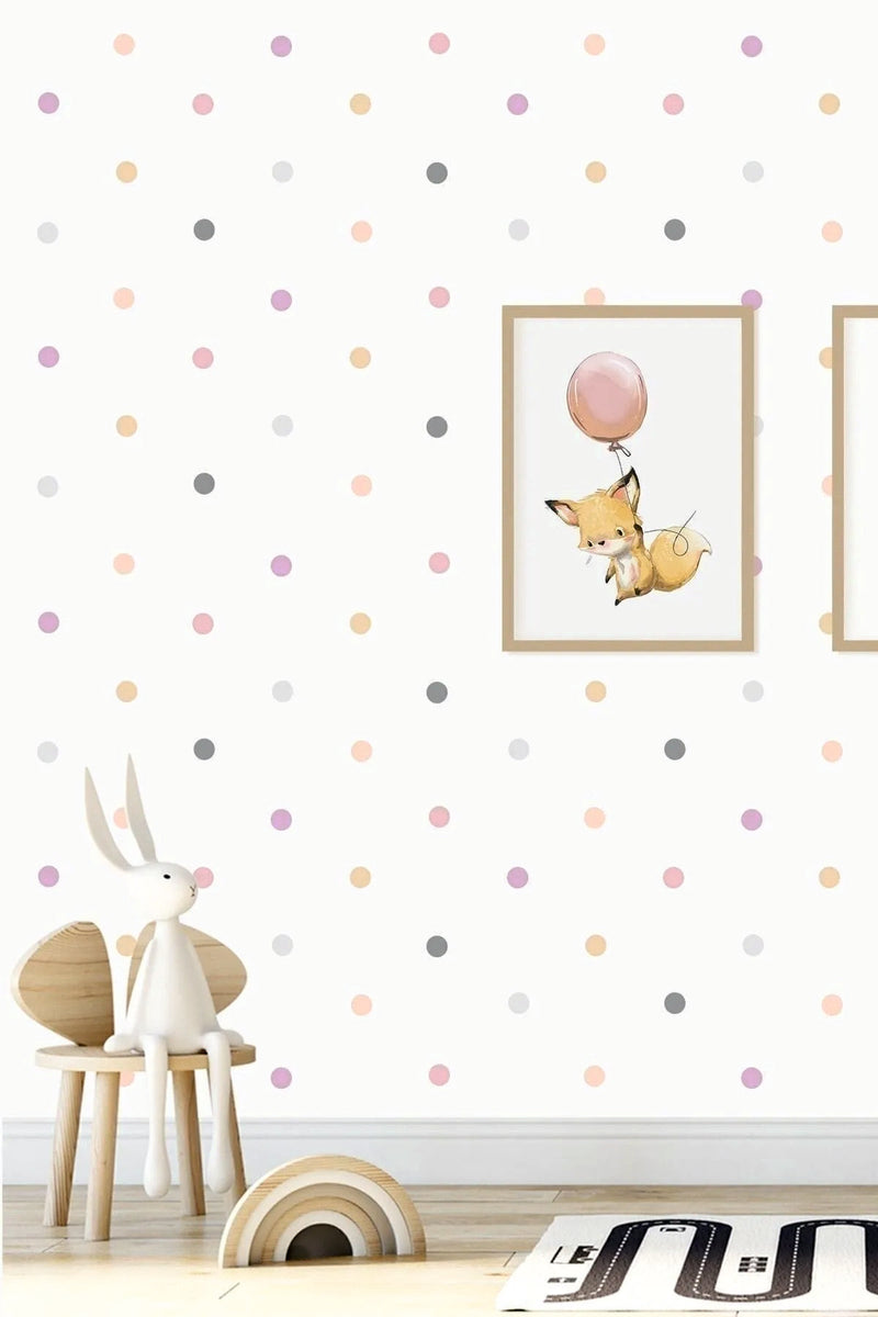 Candy Soft Puantiye Duvar Sticker Seti