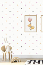 Candy Soft Puantiye Duvar Sticker Seti