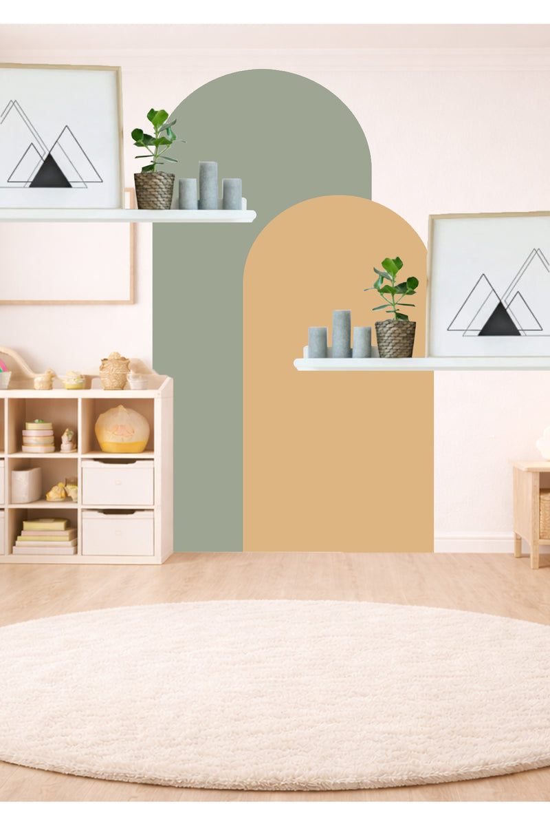 Bohem Oval 2’li Duvar Sticker