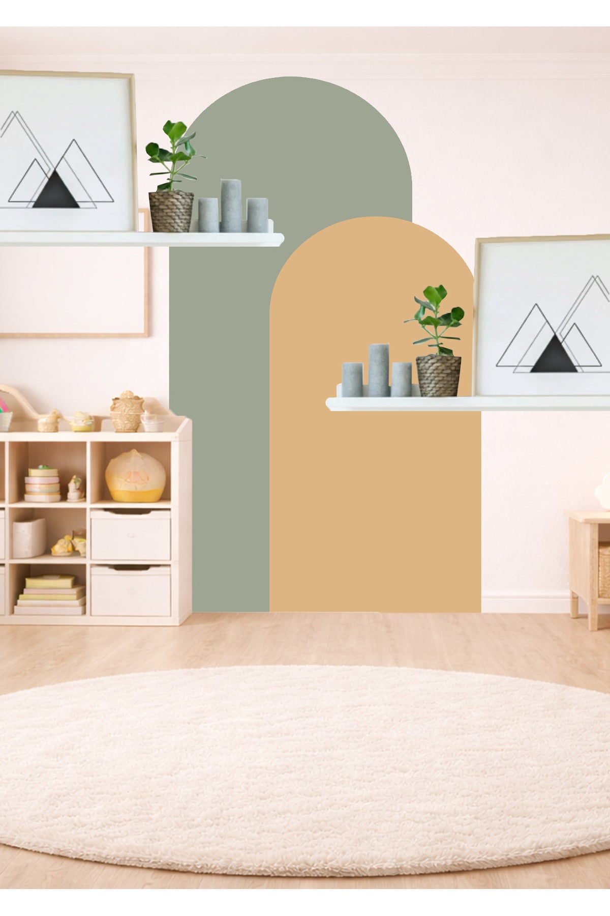Bohem Oval 2’li Duvar Sticker