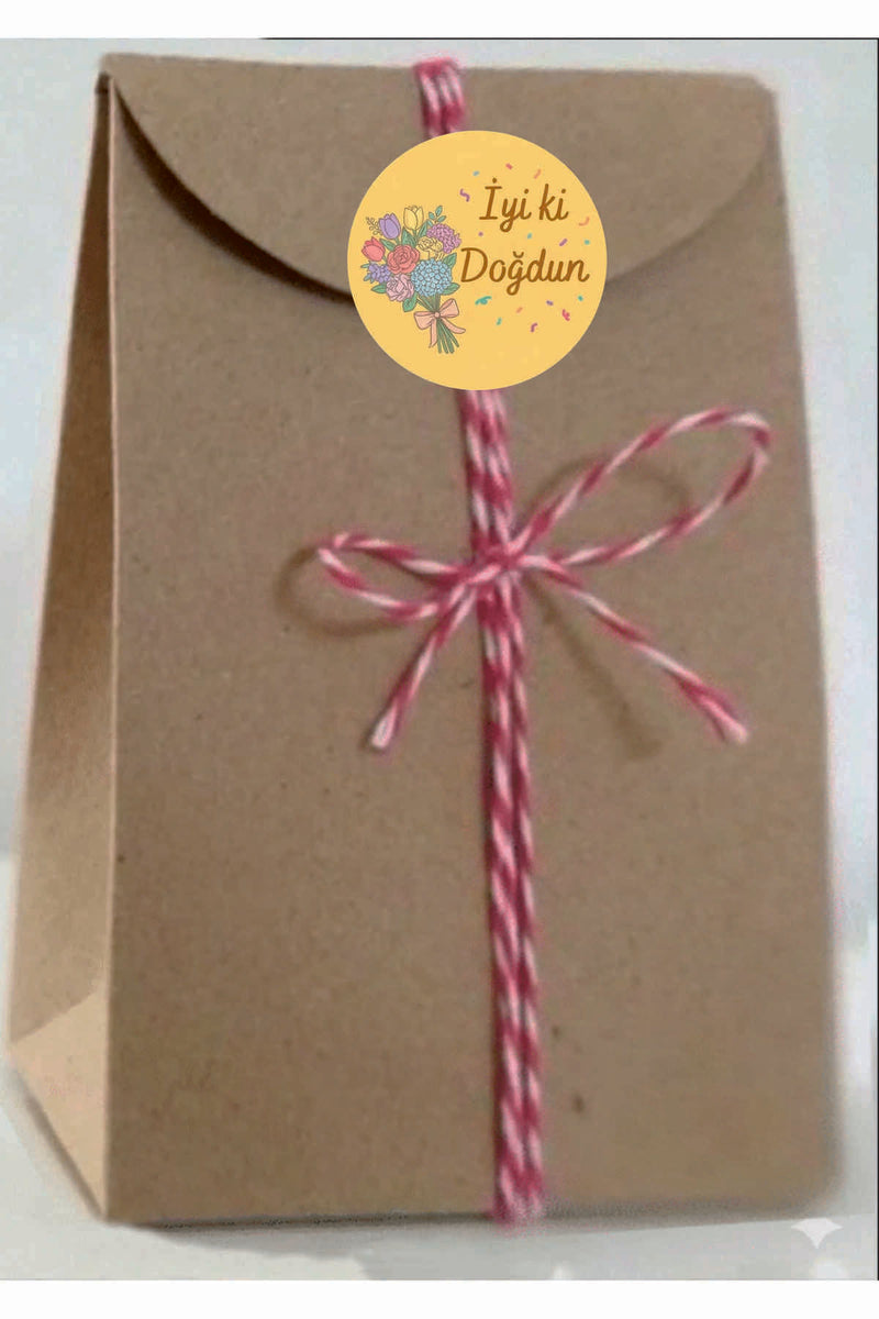 Doğum Günü tebrik sticker seti, 4x4 cm 15 adet Etiket seti