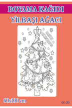 55x100 cm Yılbaşı Ağacı Çocuk Aktivite Dev Boyama Kağıdı