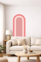 Bohem İç İçe Renkler Tarz Oval Duvar Sticker Seti