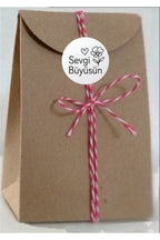 Paketleme Kutularına Özel Tasarım Etiketler 4 cm Çapında 15 Adet Sizin için sevgiyle hazırlandı