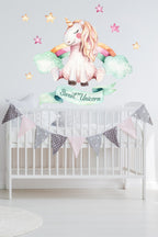 Yıldızlı Unicorn Duvar Sticker Seti