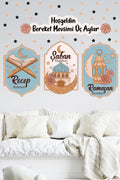 - Ramazan Üç Aylar Bereket Mevsimi Recep Şaban Ramazan Cam Kapı Duvar Sticker