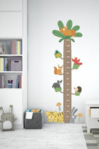 Orman Canlıları Boy Ölçer Duvar Sticker