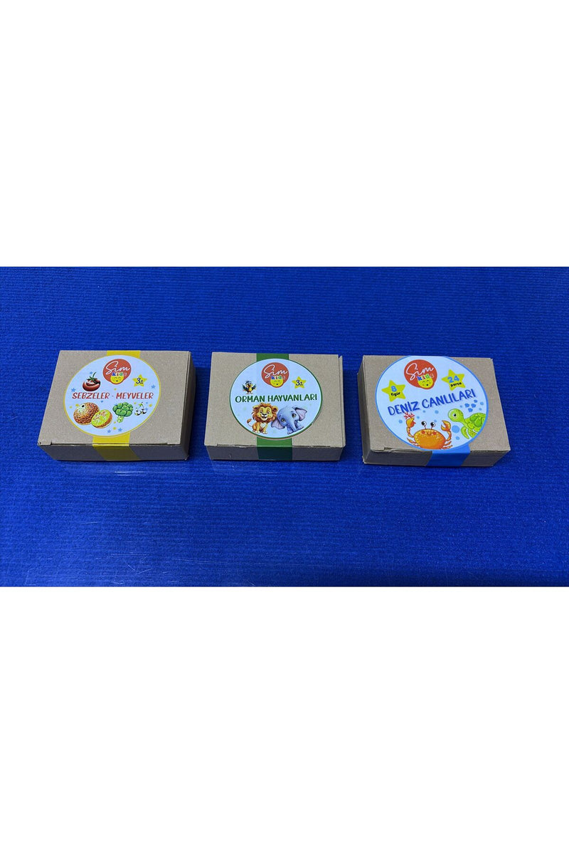 Sim Kids 3lü set 90 parça Eşleştirme Kartları Çocuk Aktivite oyun kartları