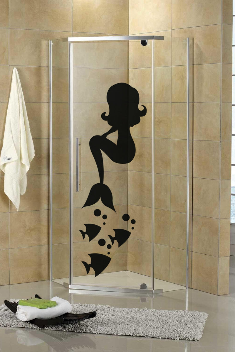 Deniz Kızı Ve Balıklar Duşakabin Ve Banyo Sticker Simtasarım-333