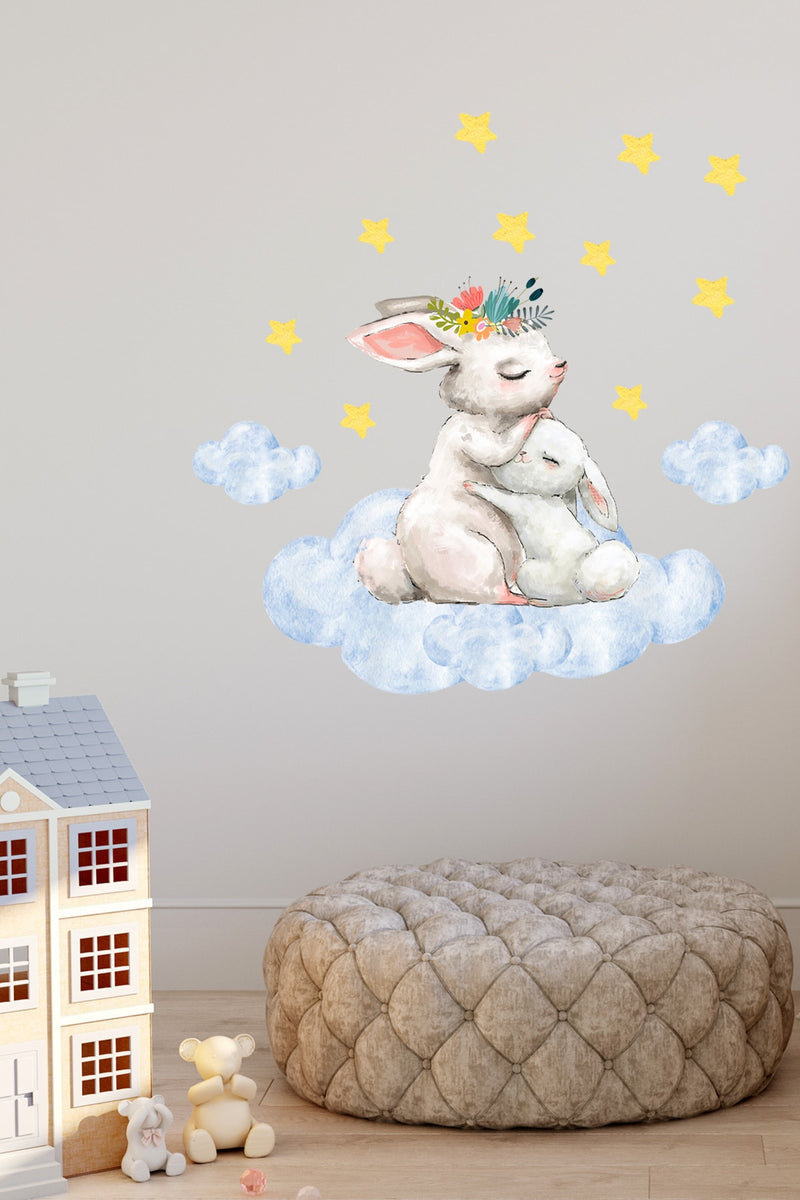 Annesi Yavrusu Tavşancıklar Duvar Seti