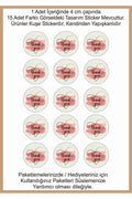 Paketlemeye özel 30 adet sticker, (farklı trend modeller ile mağazamızda kampanyalı olarak satışta)