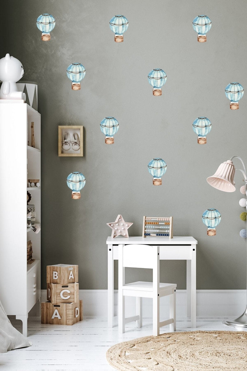 Mavi Mini Havabalonları Duvar Sticker Seti