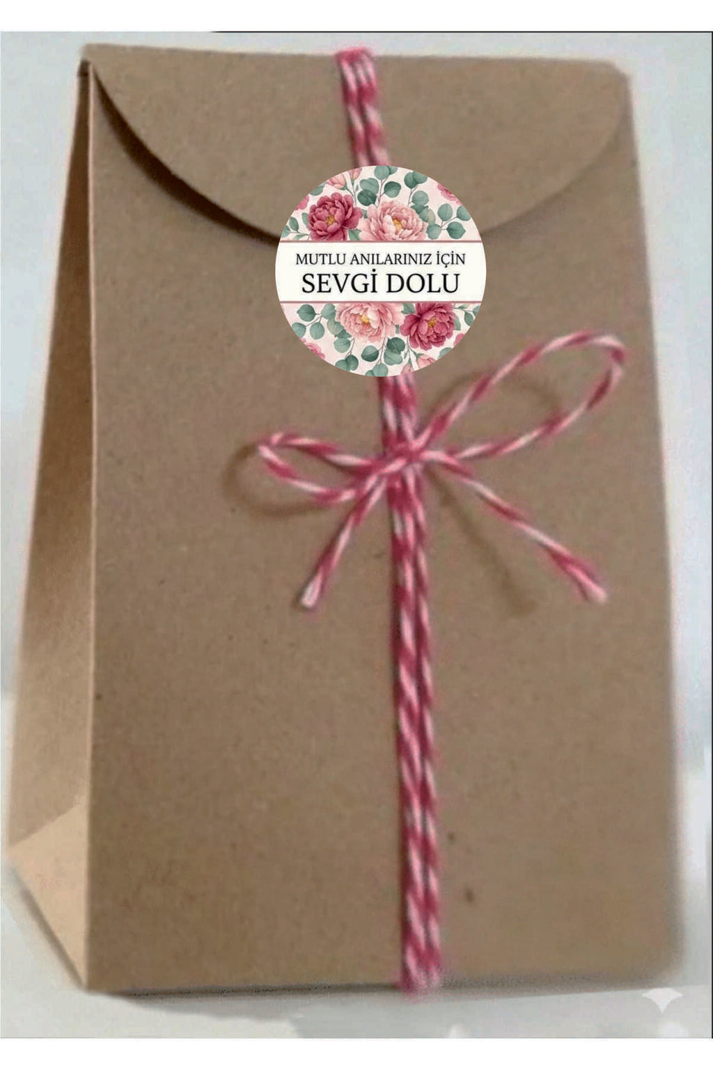 Paketleme Kutularına Özel Tasarım Etiketler 4 cm Çapında 15 Adet