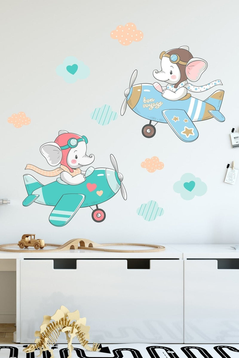 Ikili Pilot Filler Duvar Sticker Seti