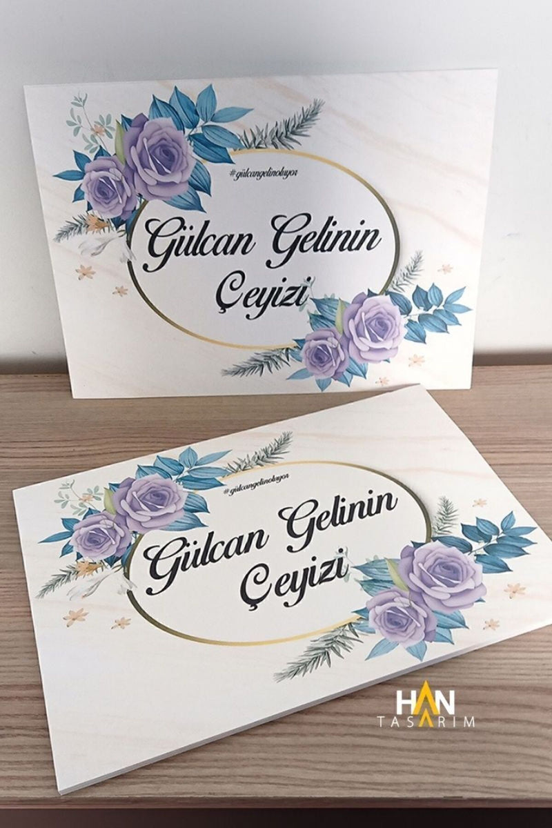 İsimli Çeyiz Etiketi - A4 Ebat- 10'lu Paket Kendinden Yapışkanlı