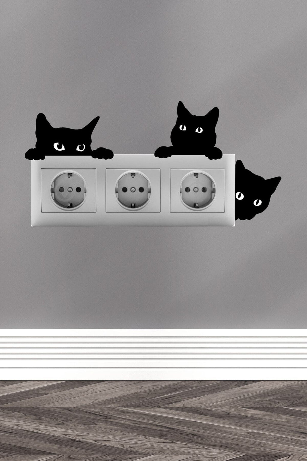 Sevimli Kediler Priz Sticker Seti
