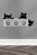 Sevimli Kediler Priz Sticker Seti
