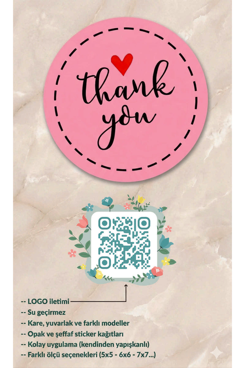 Kişiye Özel Firma Şirket Marka Butik Logo Sticker Paketleme Kargo Ambalaj Etiketi Şeffaf Sticker