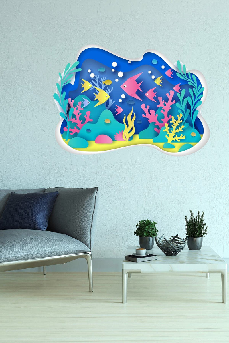 Akvaryum Balık Duvar Sticker Seti