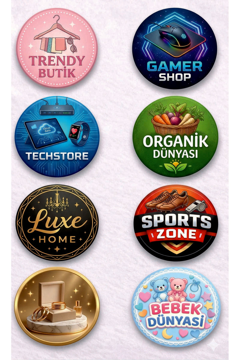 Kişiye Özel Firma Şirket Marka Butik Logo Sticker Paketleme Kargo Ambalaj Etiketi Şeffaf Sticker