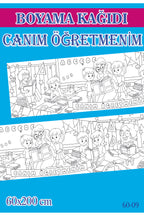 2 mt Canım Öğretmenim Tema Çocuk Aktivite Dev Boyama Kağıdı