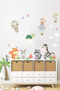 Sim401 Baby Safari Hayvanlar Neşeli Oda Arkadaşları Çocuk Odası Duvar Sticker Seti