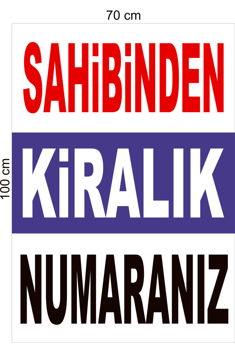 Sahibinden Kiralık Branda - Afiş - Pankart Dikey Biçimde Hazırlanmış