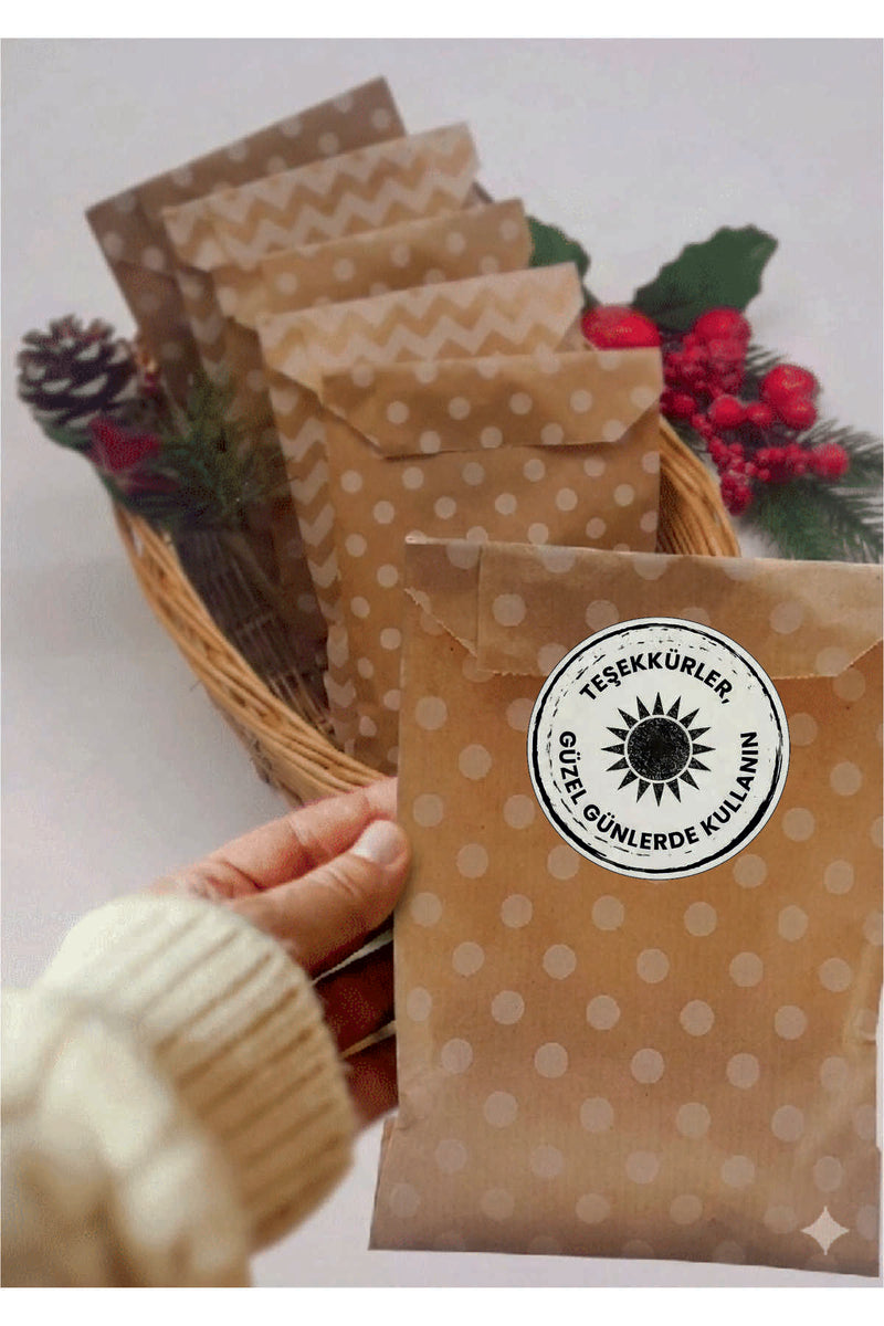 Paketlemeye özel 60 adet sticker, 15 farklı model karışık olarak