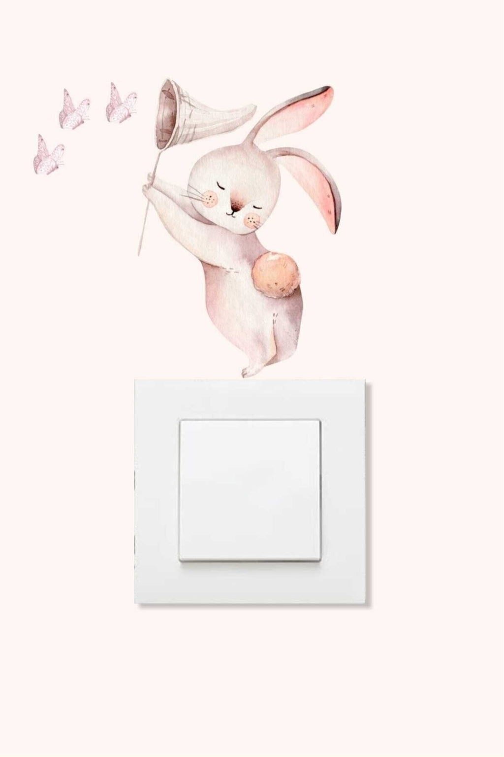 Yıldız Avcısı Tavşan Çocuk Odası Priz Sticker