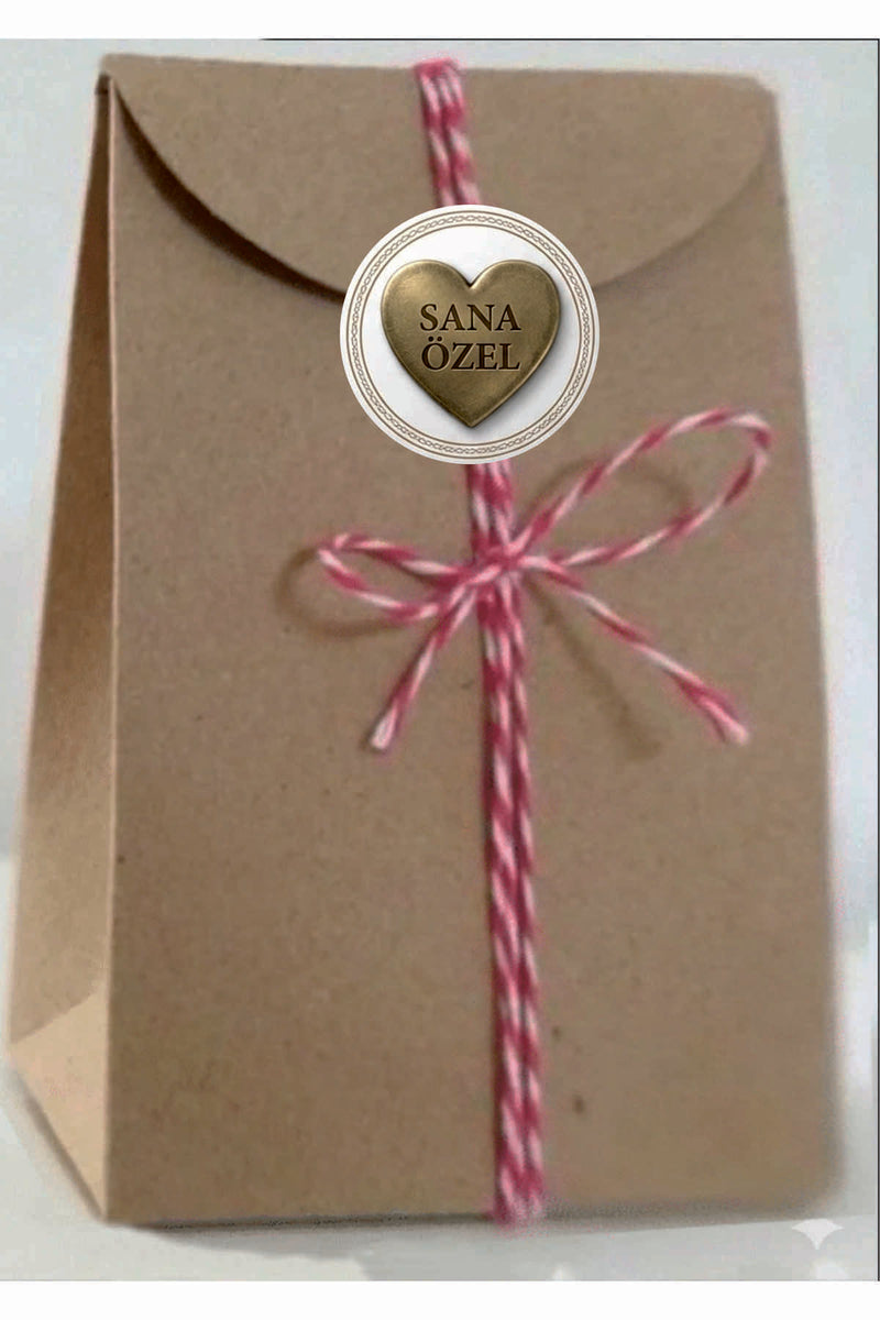 Paketleme Kutularına Özel Tasarım Etiketler 4 cm Çapında 15 Adet Sizin için sevgiyle hazırlandı