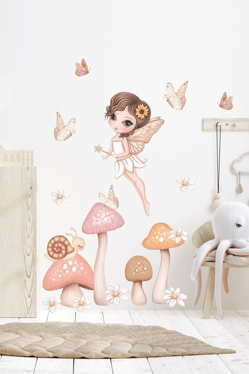 Işıltılı Doğa Perisi Çocuk Odası Duvar Sticker Seti