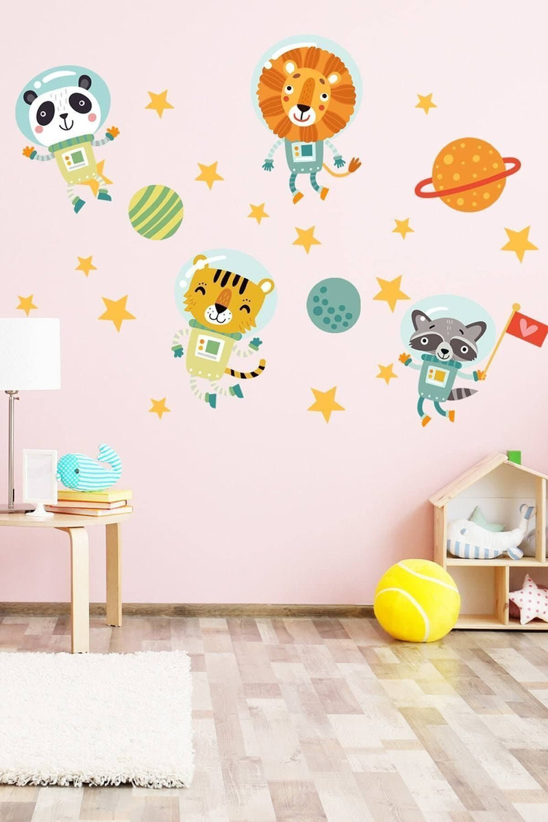 Uzay Temalı Çocuk Duvar Odası Stickerı