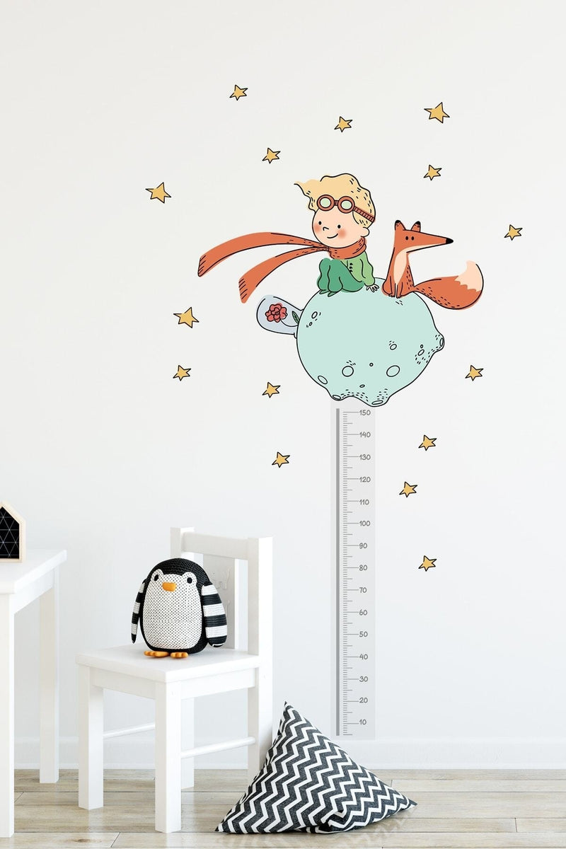 Tasarım Küçük Prens Boy Ölçer Duvar Sticker Seti Sm220 Simtasarım-379