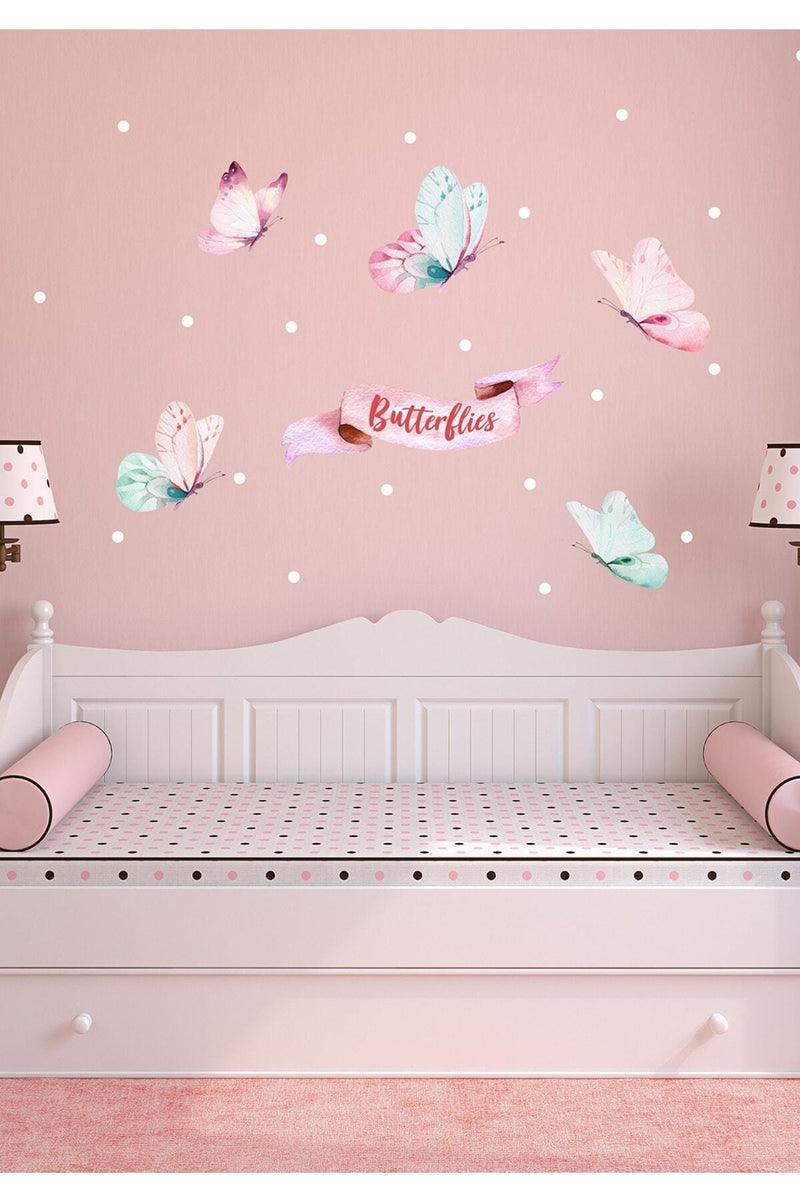 Kelebek Temalı Duvar Sticker Seti