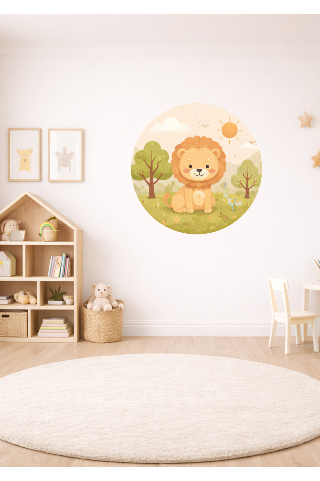 Sevimli Hayvanlar ve Doğa Temalı Çocuk Odası Duvar Sticker Seti