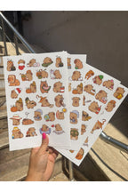 Capybara Kapibara Ajanda, Bullet Journal, Defter, Bisiklet Çıkartma Sticker - 116 adet