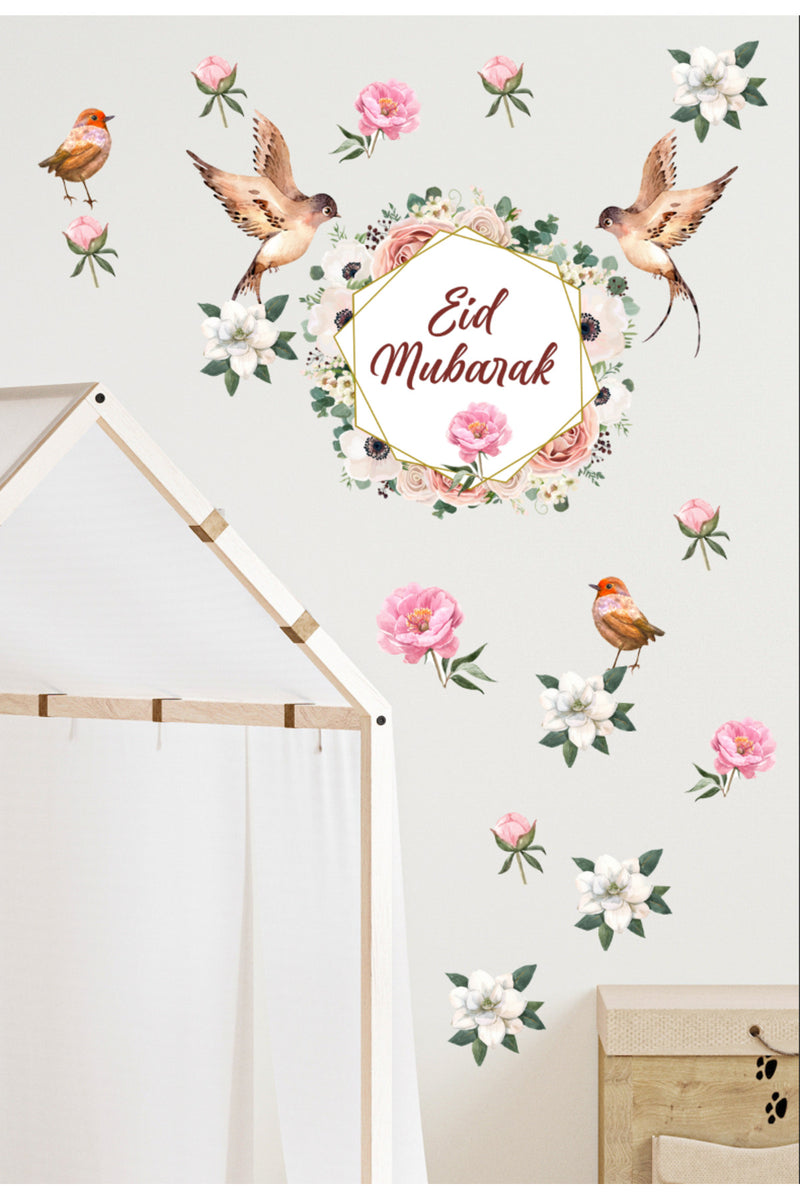 Ramazan Eid Mubarak Dekoartif Cam Duvar Sticker Seti