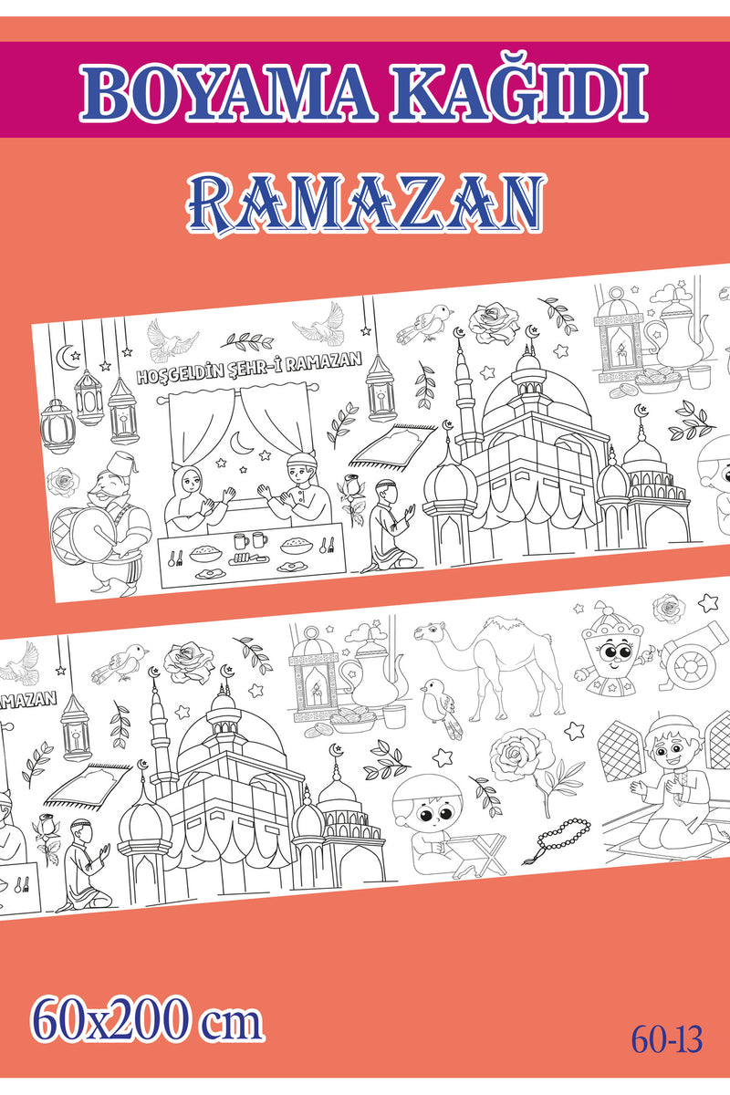 2 mt Ramazan Tema Çocuk Aktivite Dev Boyama Kağıdı