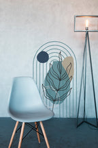 Boho 04 - Bohem Tarz Yaprak Soyut Şekiller Dekoratif Duvar Sticker