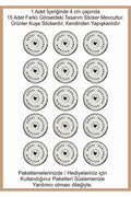 Paketlemeye özel 30 adet sticker, (farklı trend modeller ile mağazamızda kampanyalı olarak satışta)