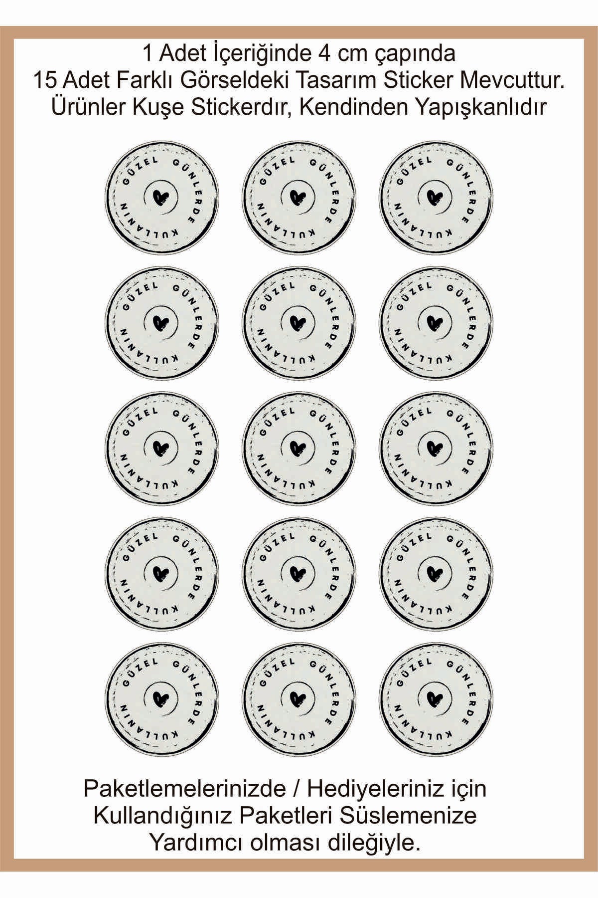 Paketlemeye özel 30 adet sticker, (farklı trend modeller ile mağazamızda kampanyalı olarak satışta)