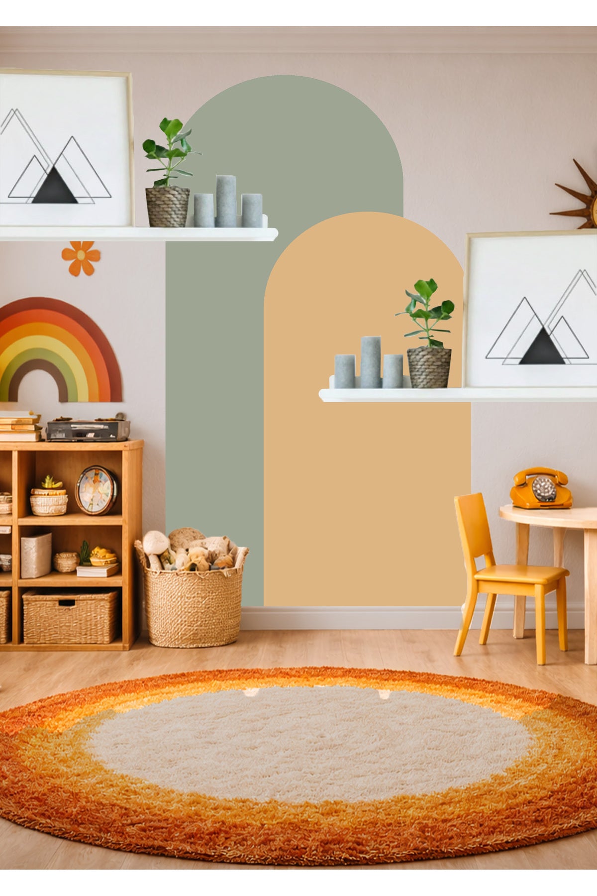 Bohem Oval 2’li Duvar Sticker