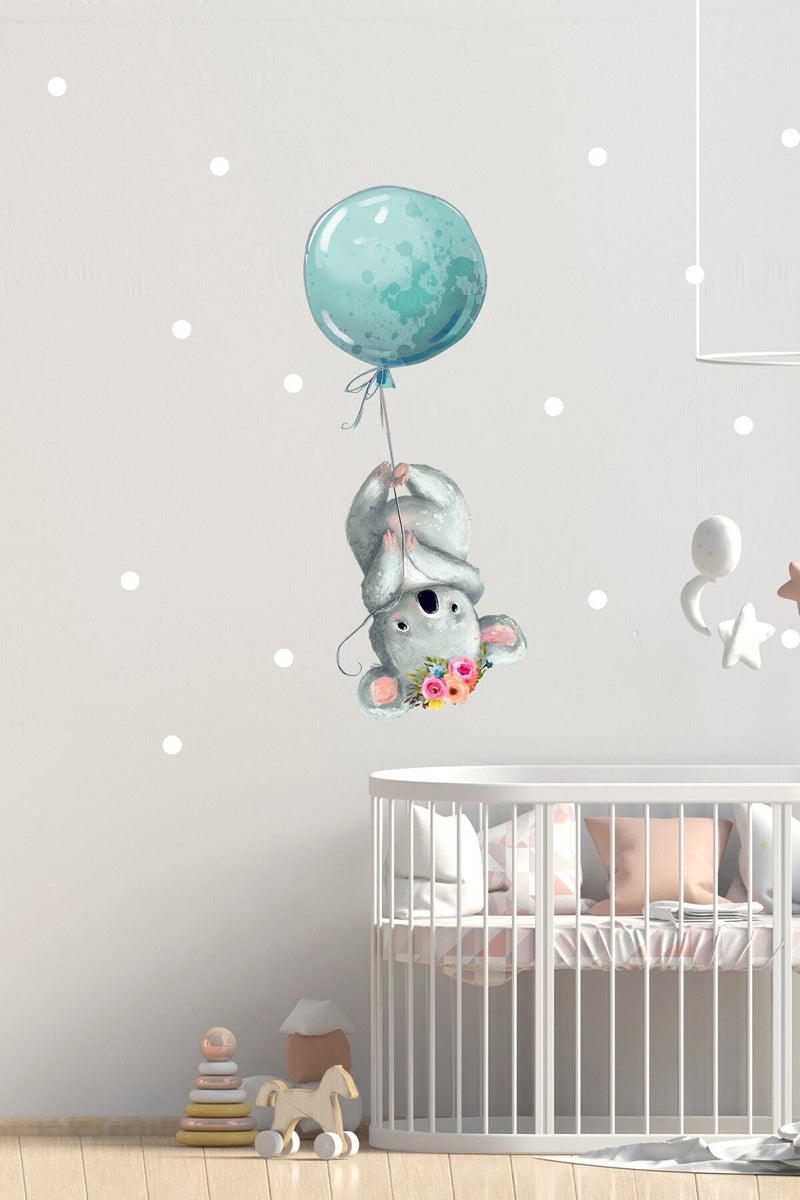 Balonlu Koala Duvar Sticker Seti