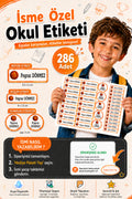 Okul Etiketi Basketbol Temalı Kalem Defter Etiketi Özel İsim Yazılabilen Etiket 286 Adet İsim Etiketi
