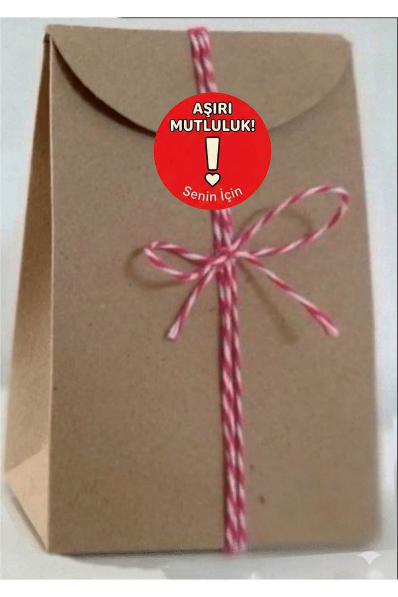Paketleme Kutularına Özel Tasarım Etiketler 4 cm Çapında 15 Adet