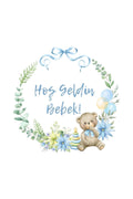 İsme Özel Yuvarlak Bebek Etiket/sticker 4 Cm 70 Adet