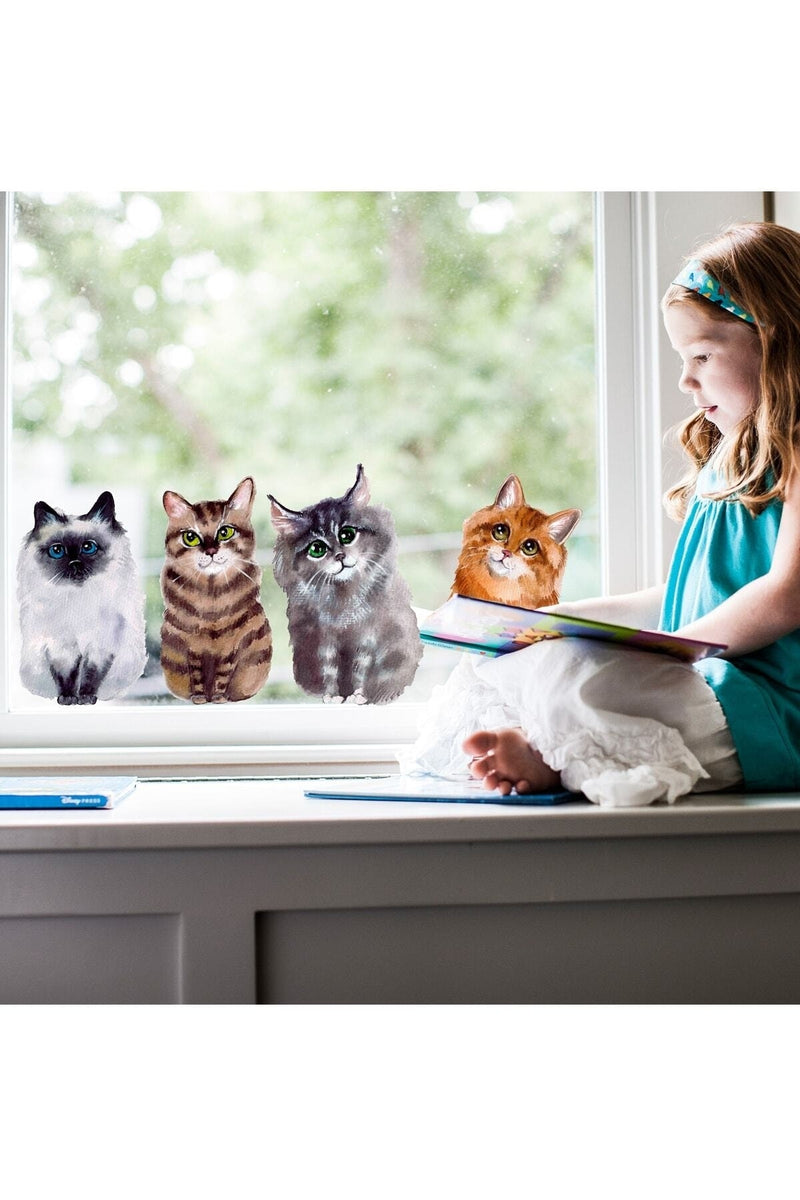 Bebek Ve Çocuk Kedi Tema  Odası Dekoratif Duvar Çıkartması