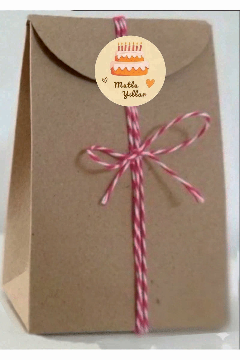 Doğum Günü tebrik sticker seti, 4x4 cm 15 adet Etiket seti