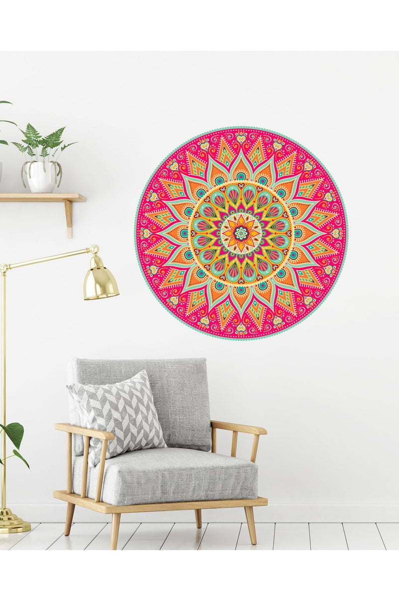 Renkli Mandala Duvar Sticker Seti
