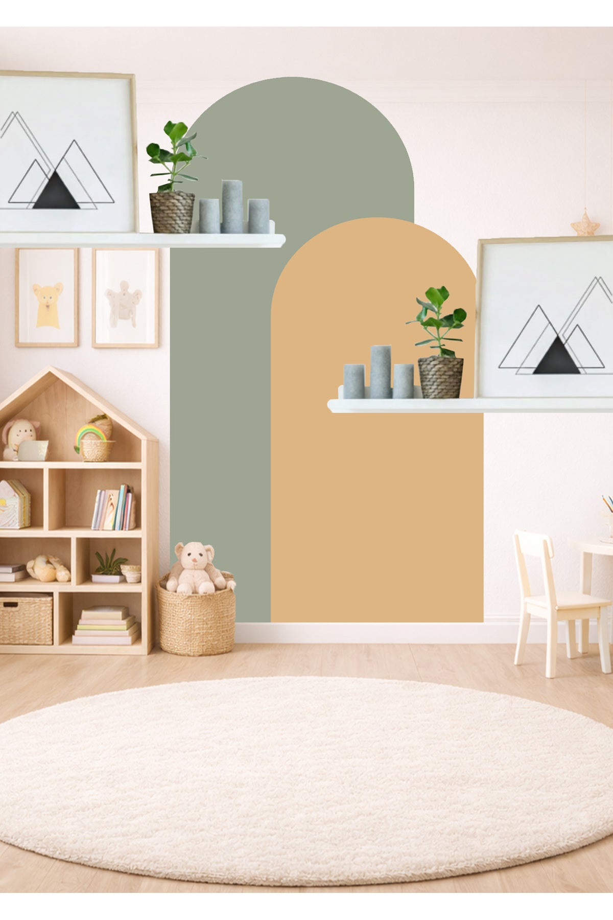 Bohem Oval 2’li Duvar Sticker